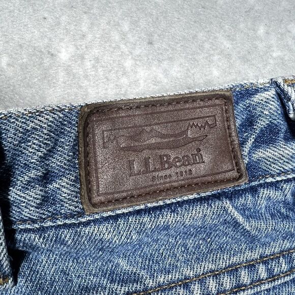 LL Bean Jeans Mens 40x31 Blue Relaxed Straight Adjustable Comfort Waist Denim - Picture 5 of 10